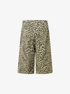Leopard Print Wide Leg Jorts