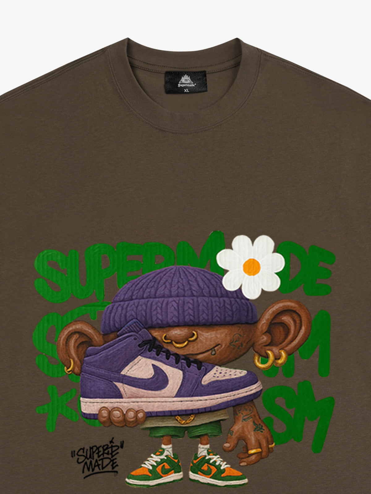 Street Cartoon Sneaker Graffiti Sneaker T-shirt