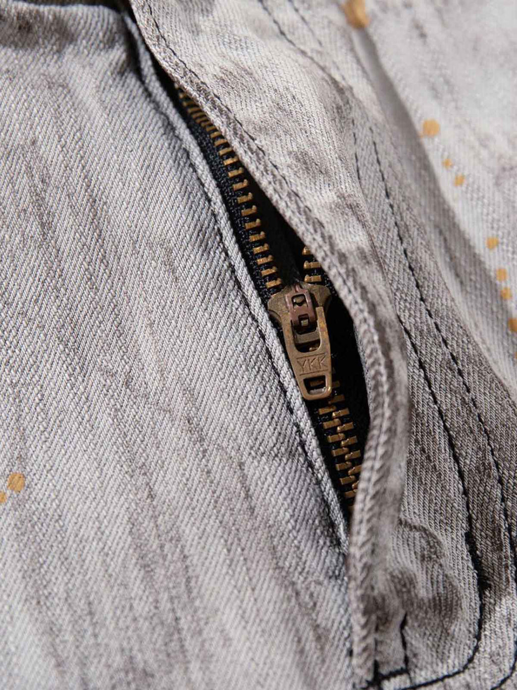 Abstrac Paint-Splattered Panel Jeans
