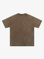 Washed Rhinestone Letter Graphic T-Shirt