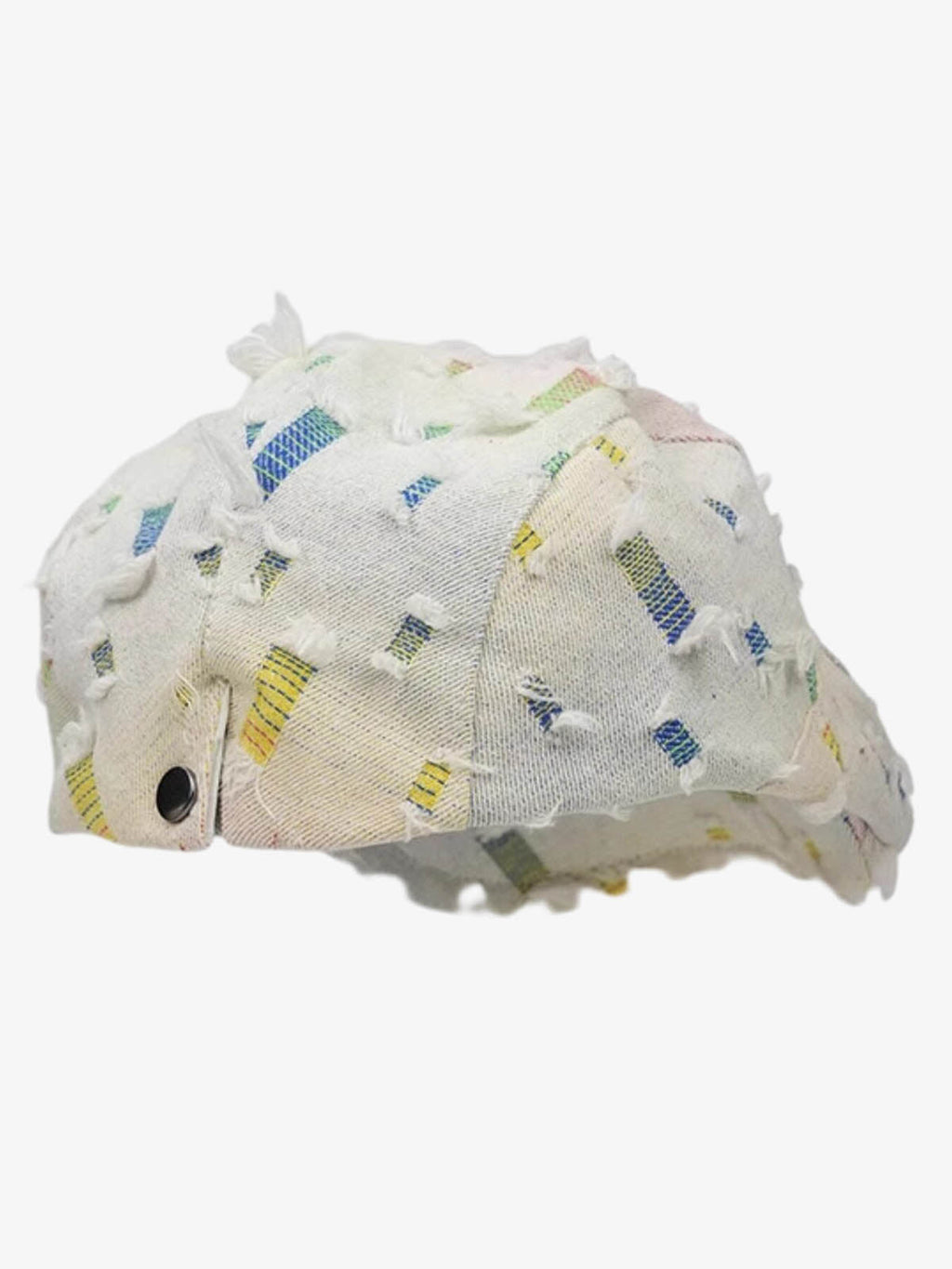 Distressed Rainbow Star Patchwork Flat Cap