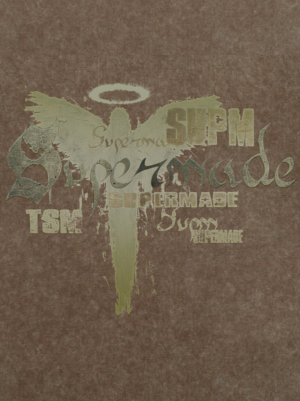 Distressed Washed Gothic Angel Graphic T-Shirt