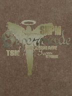 Distressed Washed Gothic Angel Graphic T-Shirt