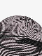 Retro High-Street Striped Graphic Knit Beanie