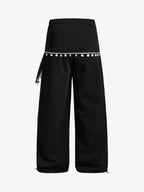 Street Detachable Flap Lace-up Jogger Pants