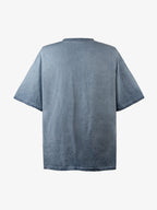 Vintage Washed Shadow Portrait Print T-Shirt