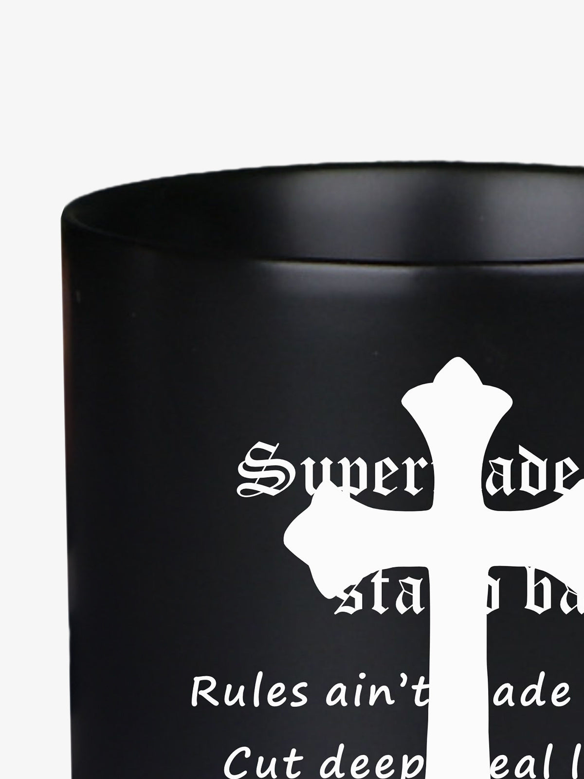 precipice Black Gothic Cross Pattern Mug