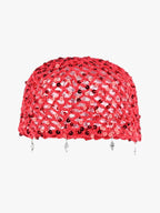 Vintage Sequin Mesh Beaded Fringe Cap