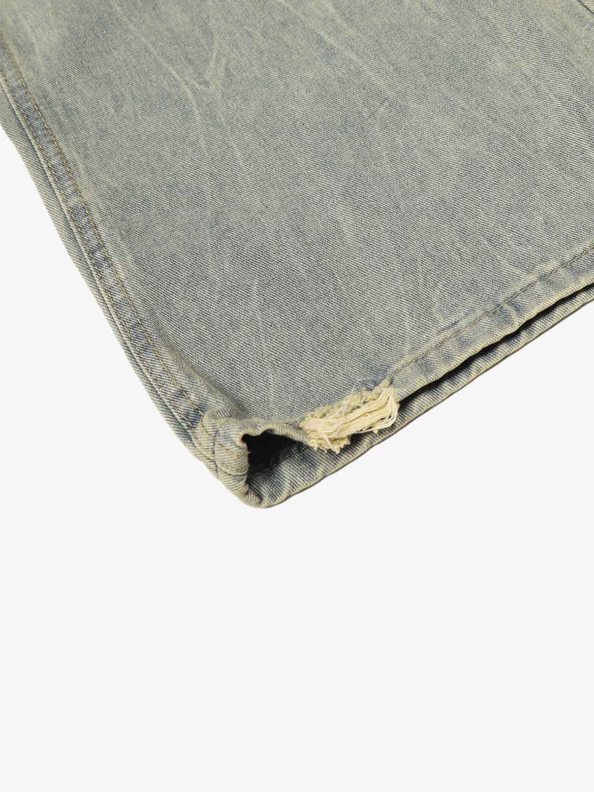 Y2K Double Waistband Leopard Print Wide Leg Jeans