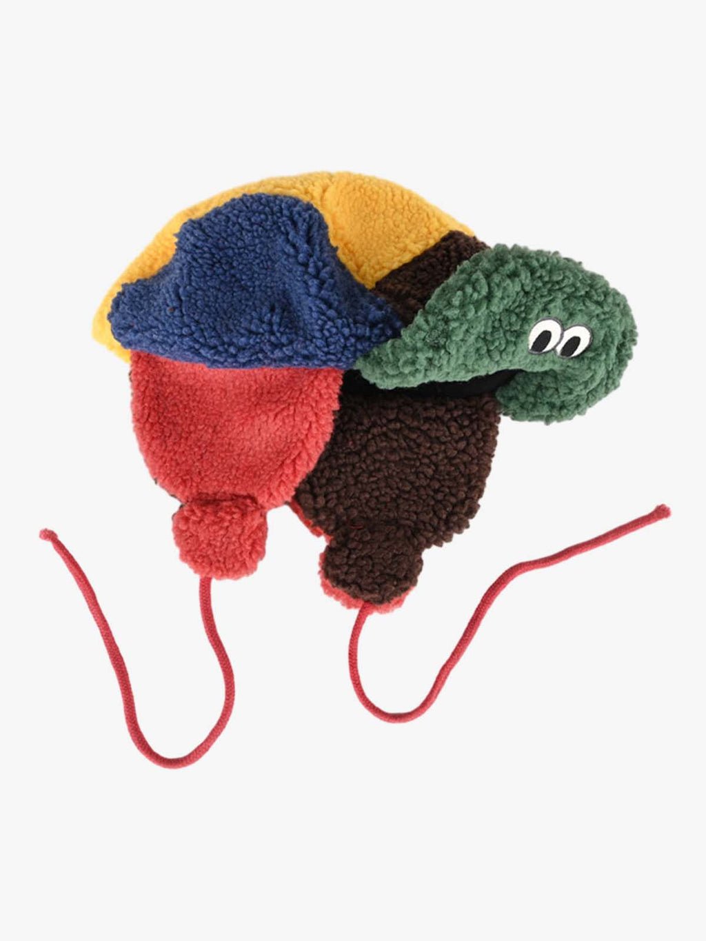 Block Faux Sherpa Frog Ear Flap Hat