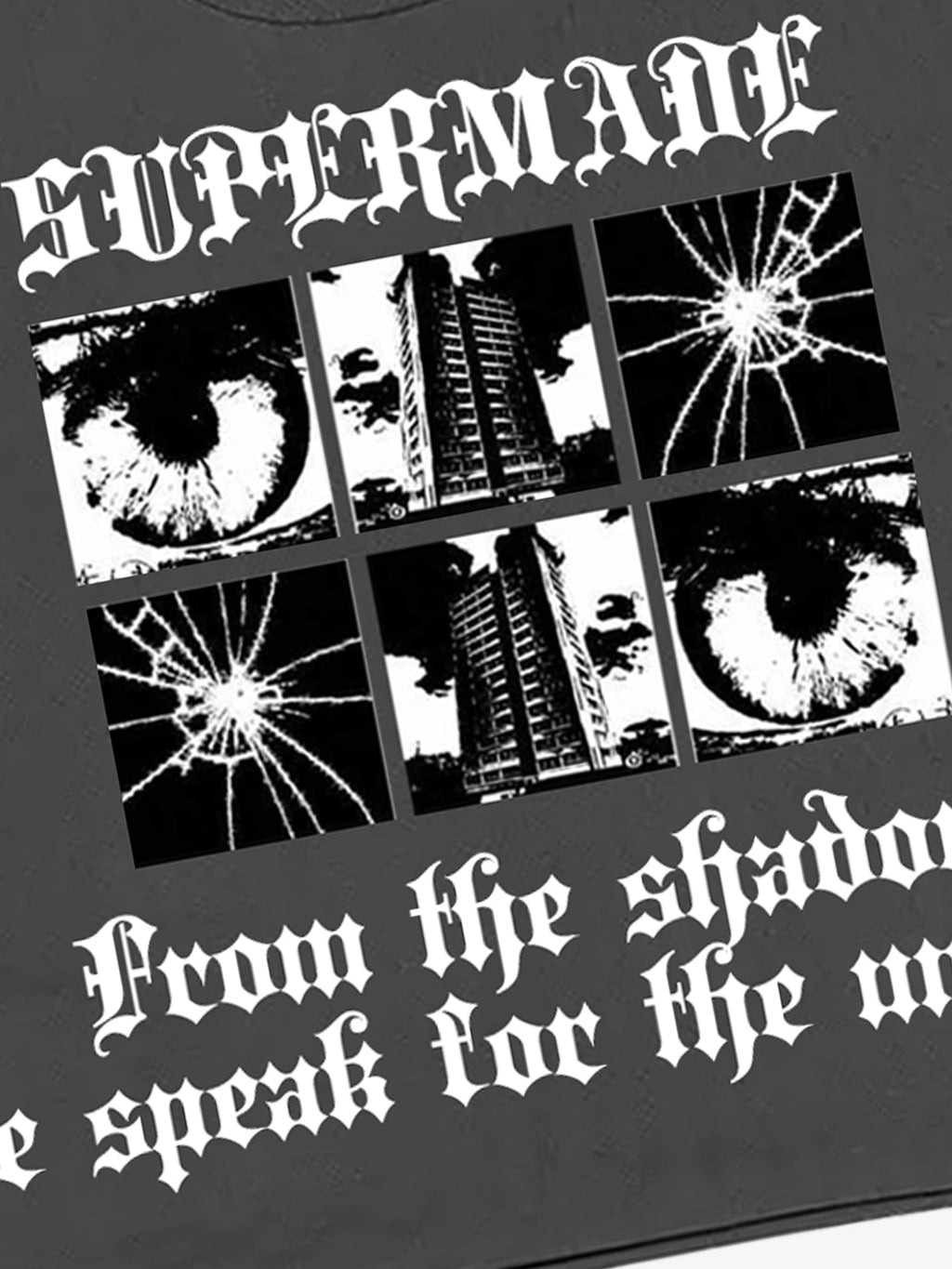 Gothic Text Graphic Cut-Off Sleeveless T-Shirt