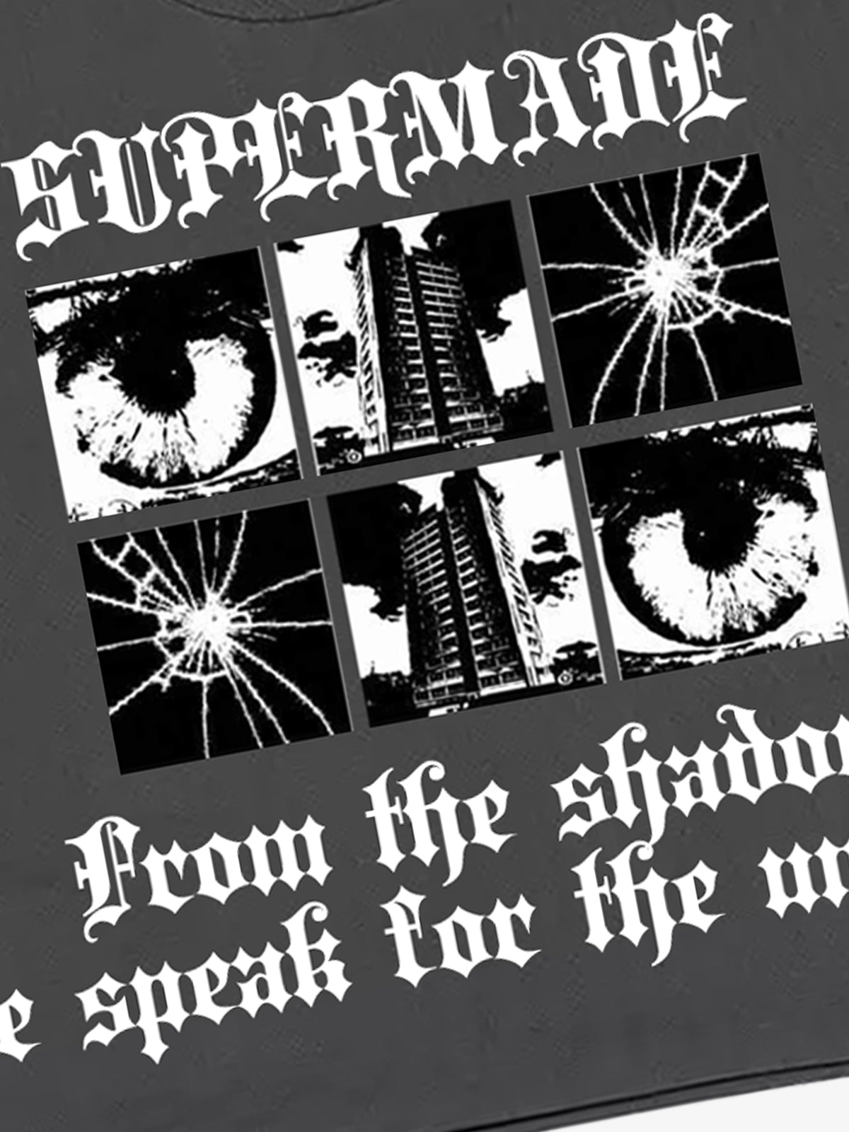 Gothic Text Graphic Cut-Off Sleeveless T-Shirt