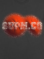 SUPM Foam Texture Basketball Pattern Graphic T-Shirt