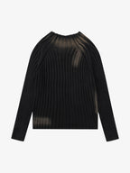 Retro Striped Spray Color Sweater