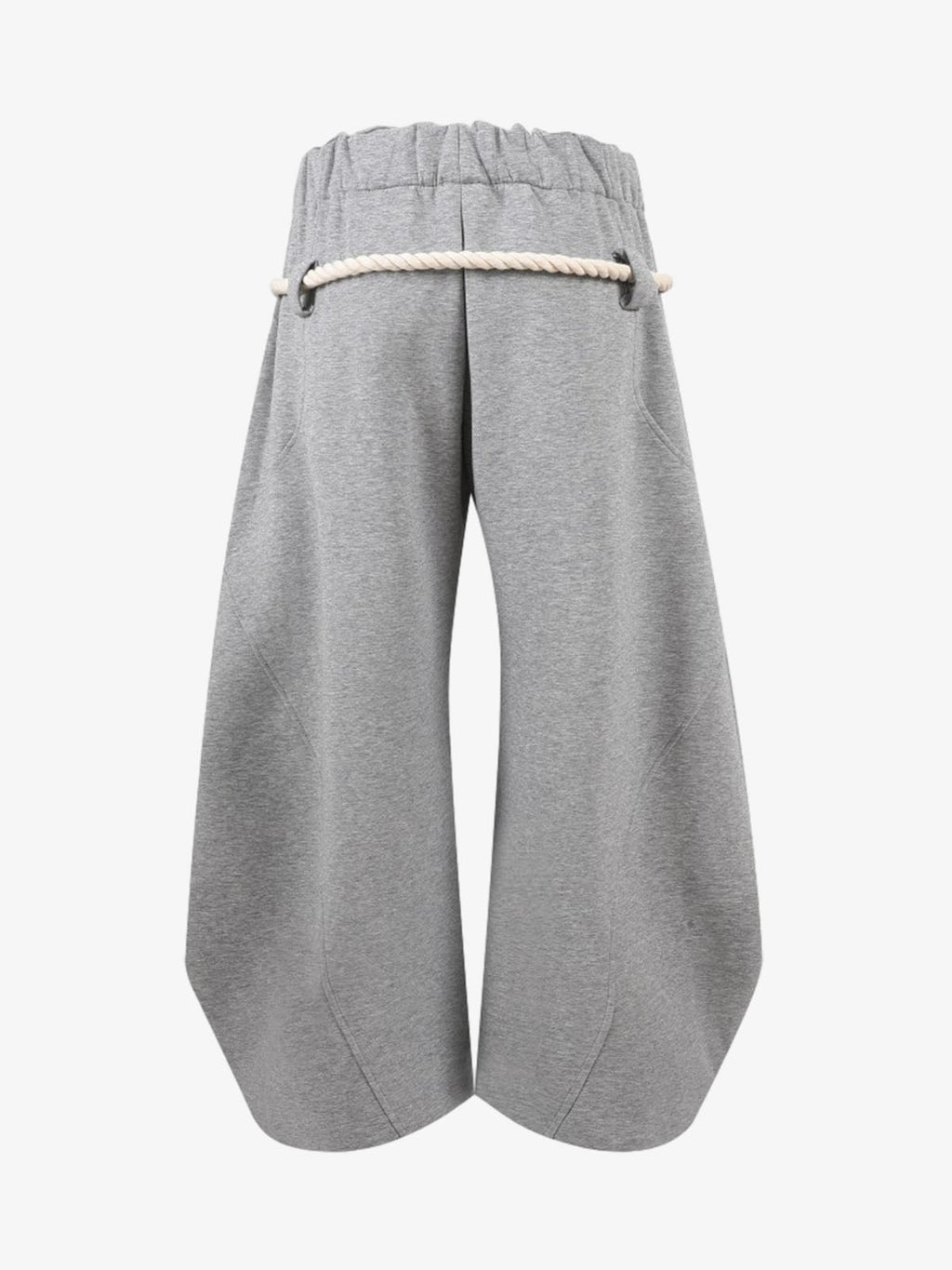 Decorative Rope Detail Wide Leg Sweatpants