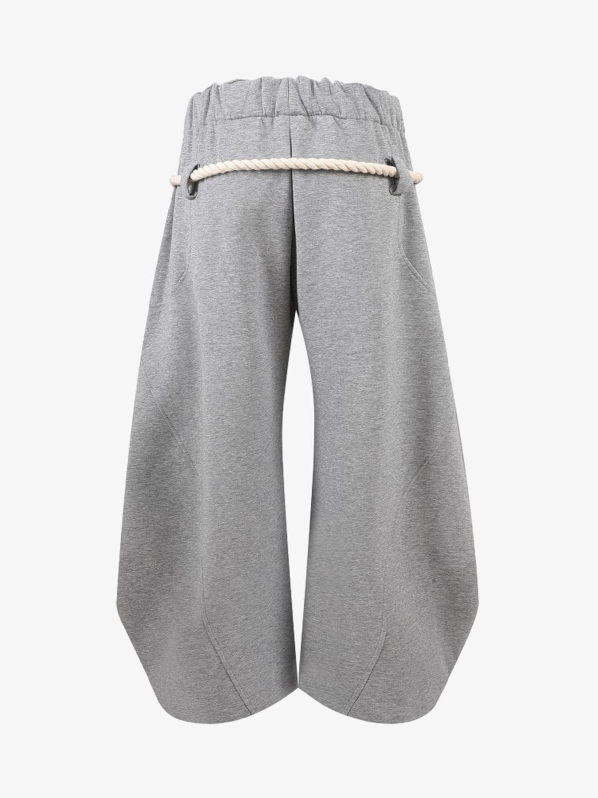 Decorative Rope Detail Wide Leg Sweatpants