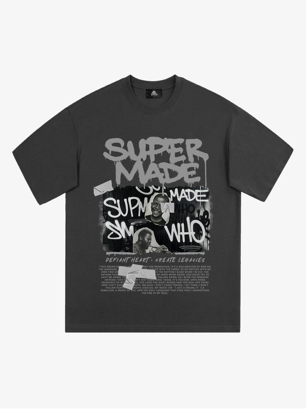 Streetwear Graffiti Character Collage Graphic T-Shirt