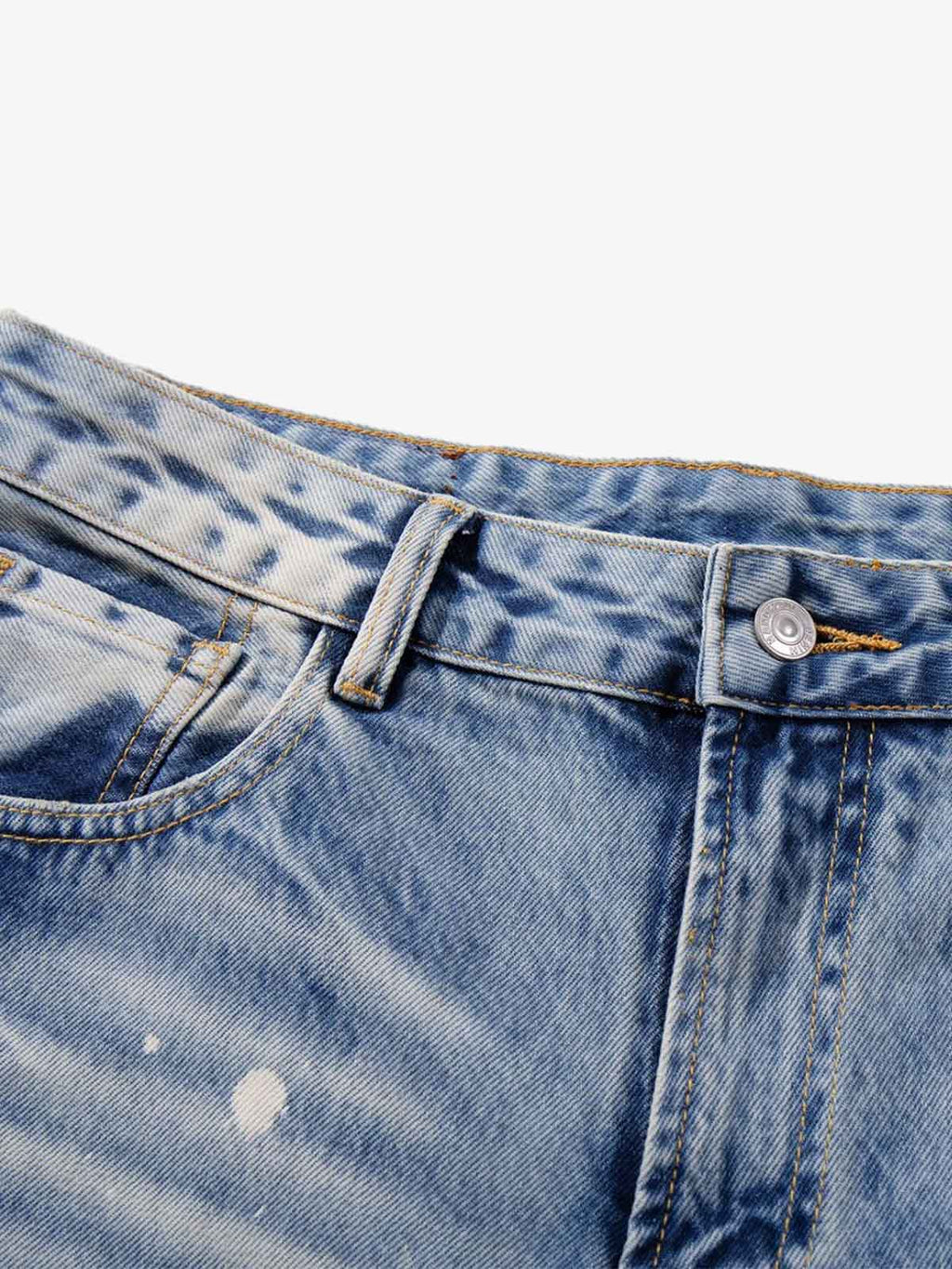 Washed Splatter-Paint Jeans