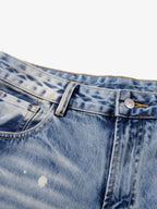 Washed Splatter-Paint Jeans