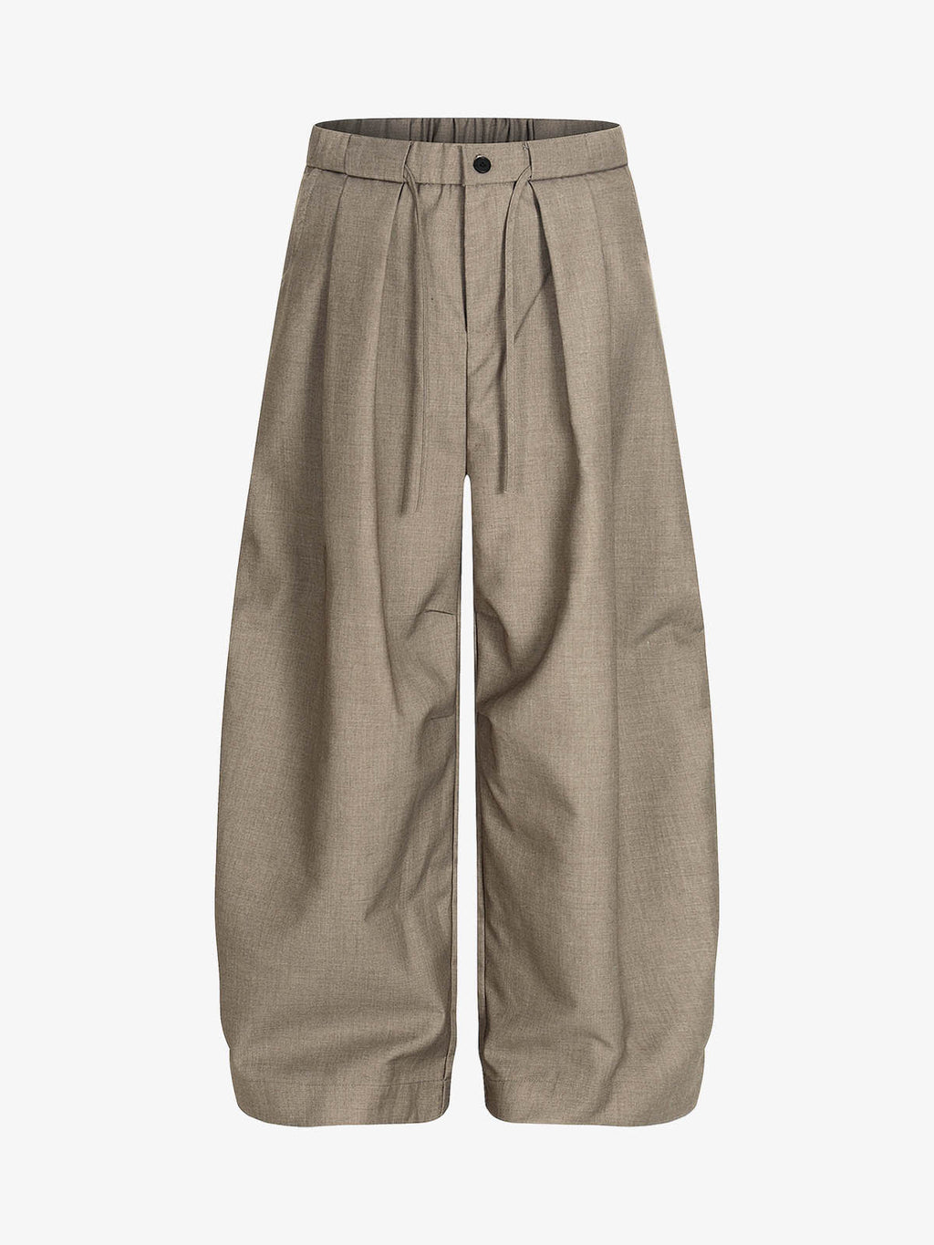 Pleated Drawstring Scimitar Track Pants