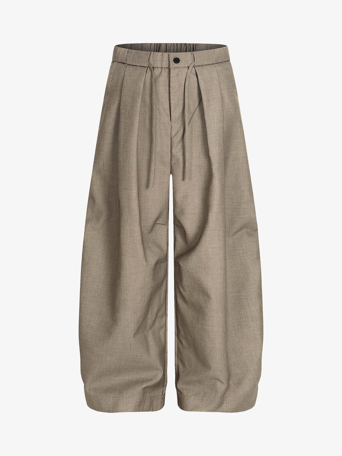 Pleated Drawstring Scimitar Track Pants