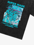 precipice Blue Art Graffiti Pattern T-Shirt