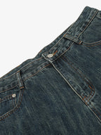 Deconstructed Multi-Pocket Cargo Denim Jorts