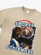 precipice Vintage Sports Basketball Graphic T-Shirt