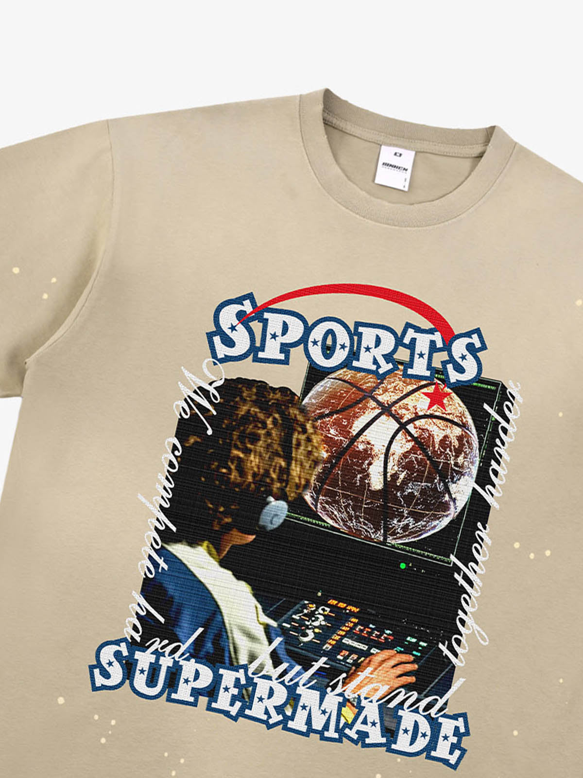 precipice Vintage Sports Basketball Graphic T-Shirt
