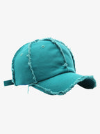 Vintage Frayed Panel Cotton Baseball Cap