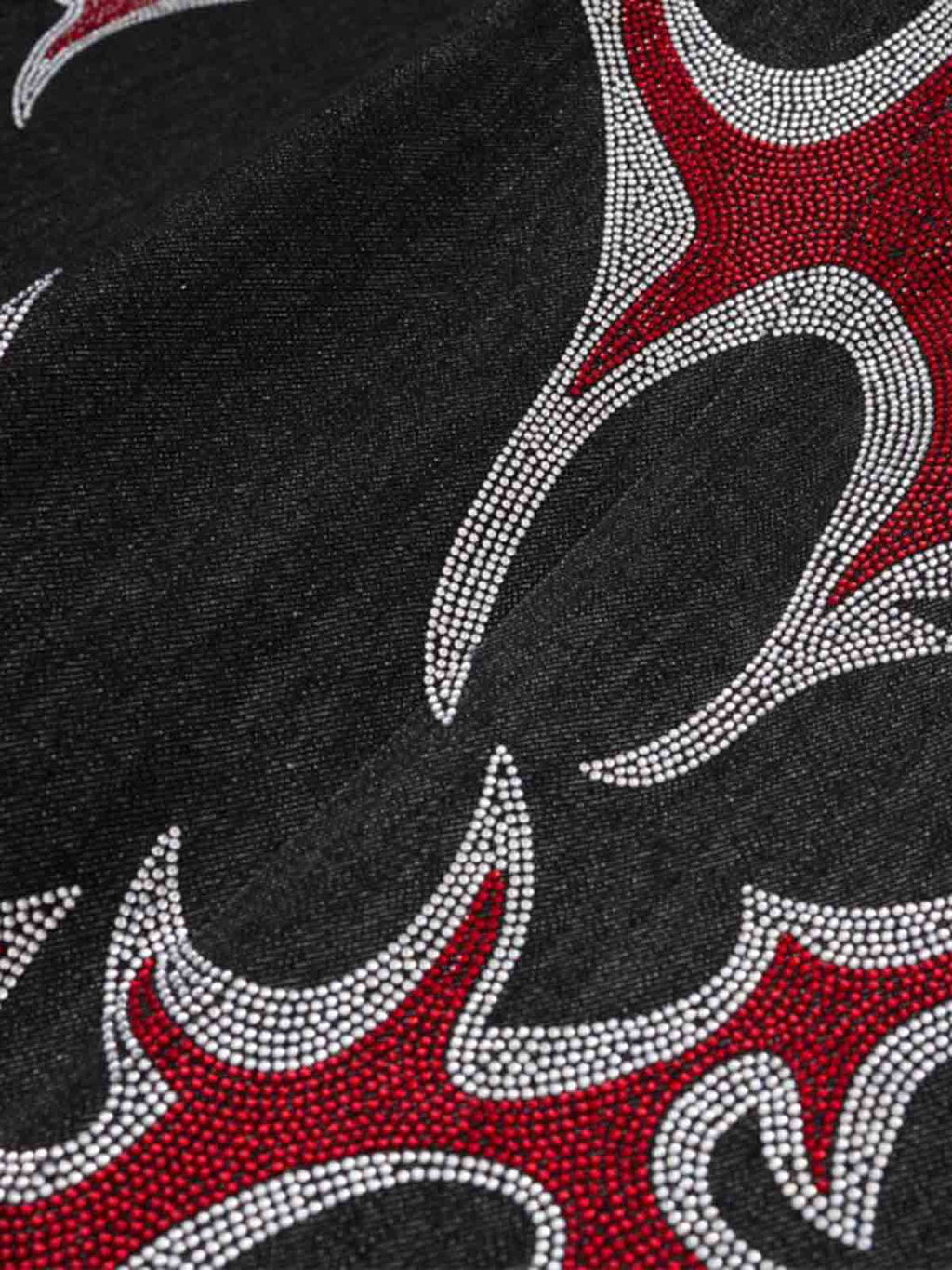 Tribal Rhinestone Graphic Wide Leg Jeans