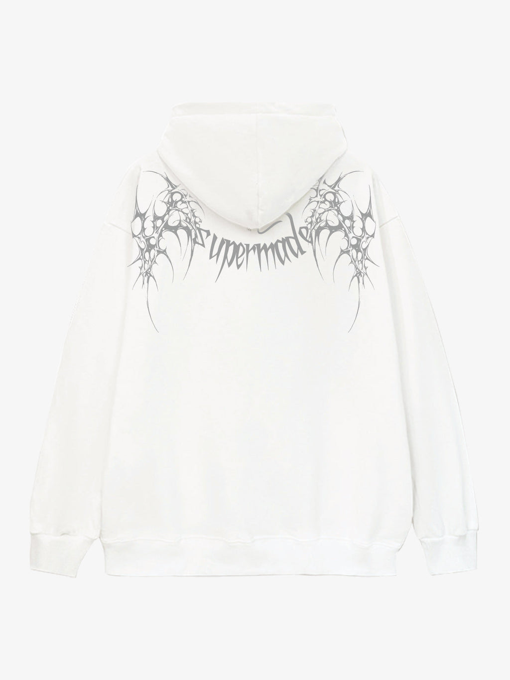 Washed Gothic Spike Letter Hoodie