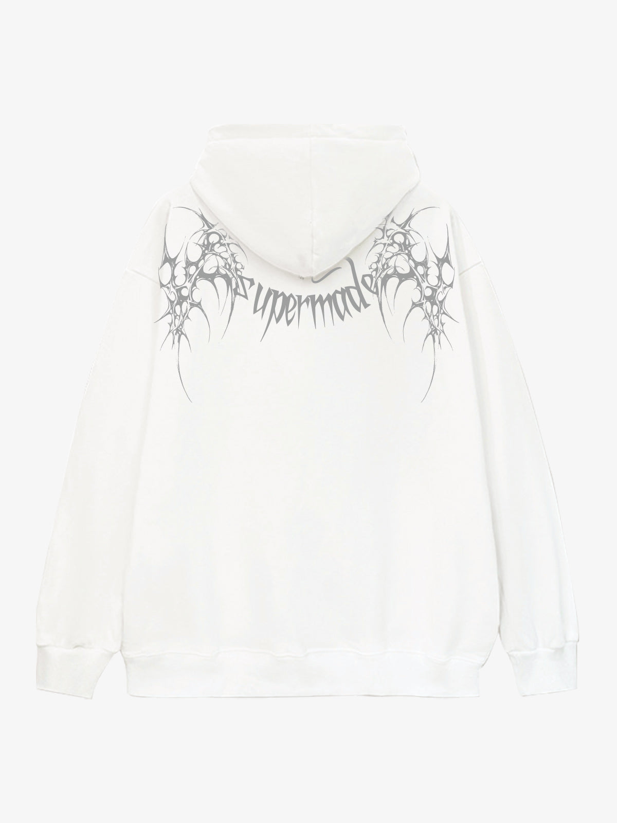 Washed Gothic Spike Letter Hoodie