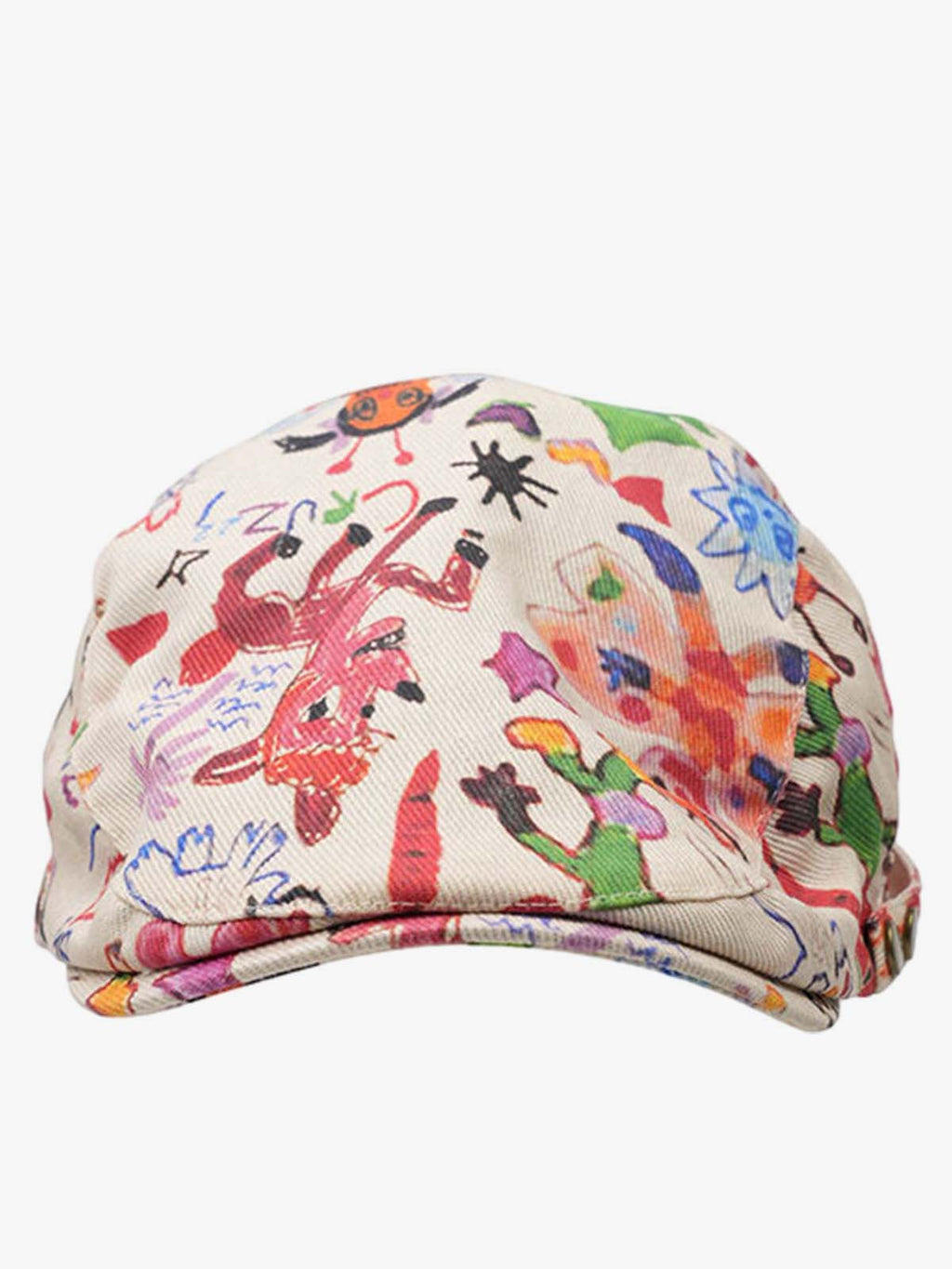 Graffiti Doodle Print Cotton Newsboy Cap