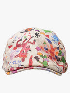 Graffiti Doodle Print Cotton Newsboy Cap