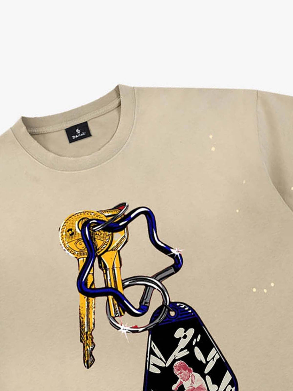 Vintage Keychain Graphic Soccer T-Shirt