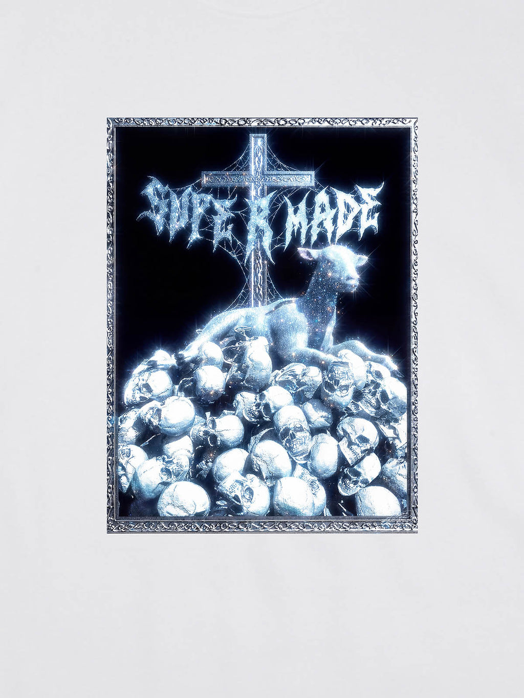 Gothic Cross Skull Graphic T-Shirt