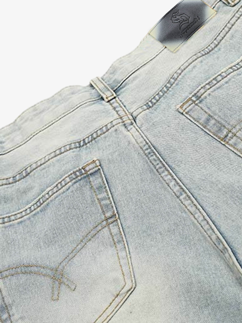 Light Wash Loose Fit Denim Jorts