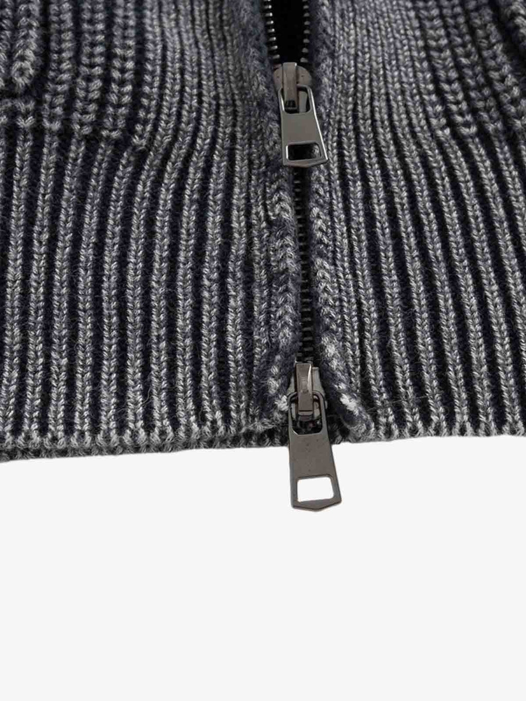 Vintage Chunky Zip Up Knit Jacket