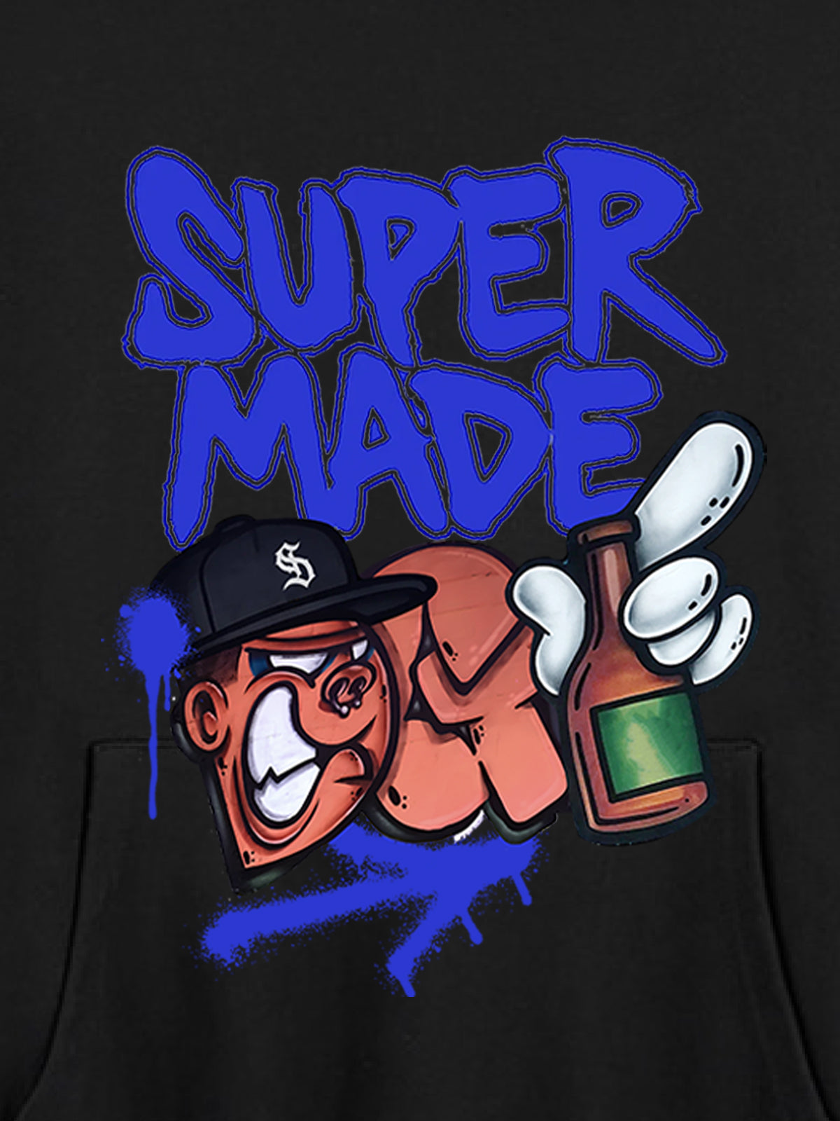 Original Contrast Color Letter Graphic Hoodie
