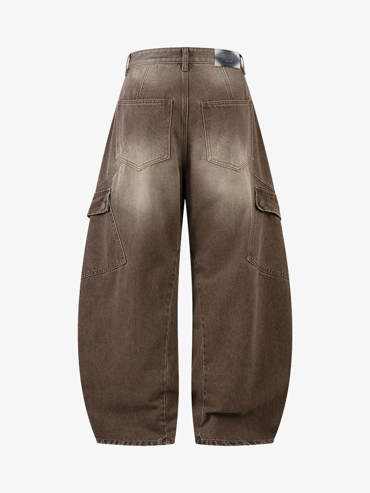 Vintage Washed Workwear Barrel Jeans - 2593