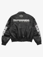 Faux Leather Vintage Street Black Air Jacket - 1821