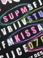 Retro Letter Graphic T-Shirtc - 2603