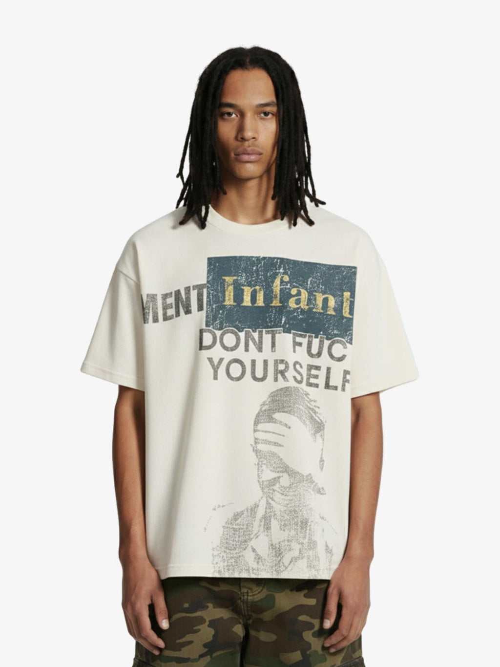 Statement Text Graphic Waffle T-Shirt