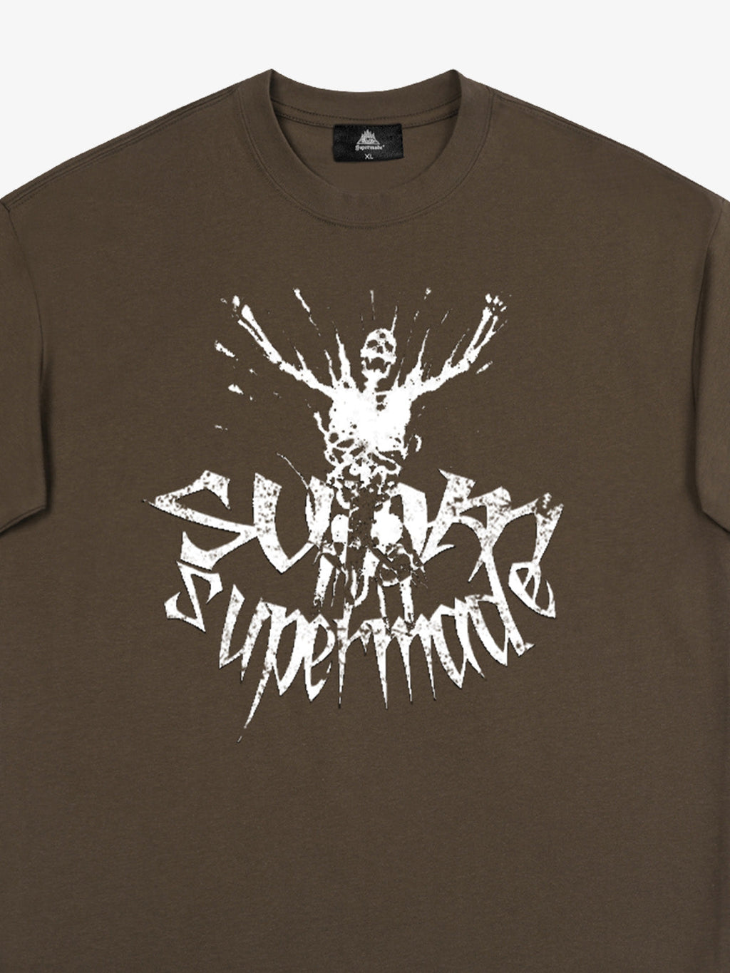 Gothic Skull Distressed Letter T-Shirt