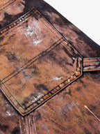 Graffiti Painted Cargo Denim Jeans