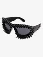 Retro High-Street Multicolor Spike Studded Sunglasses