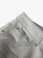Retro Utility Dirty Wash Whisker Detail Flare Jeans