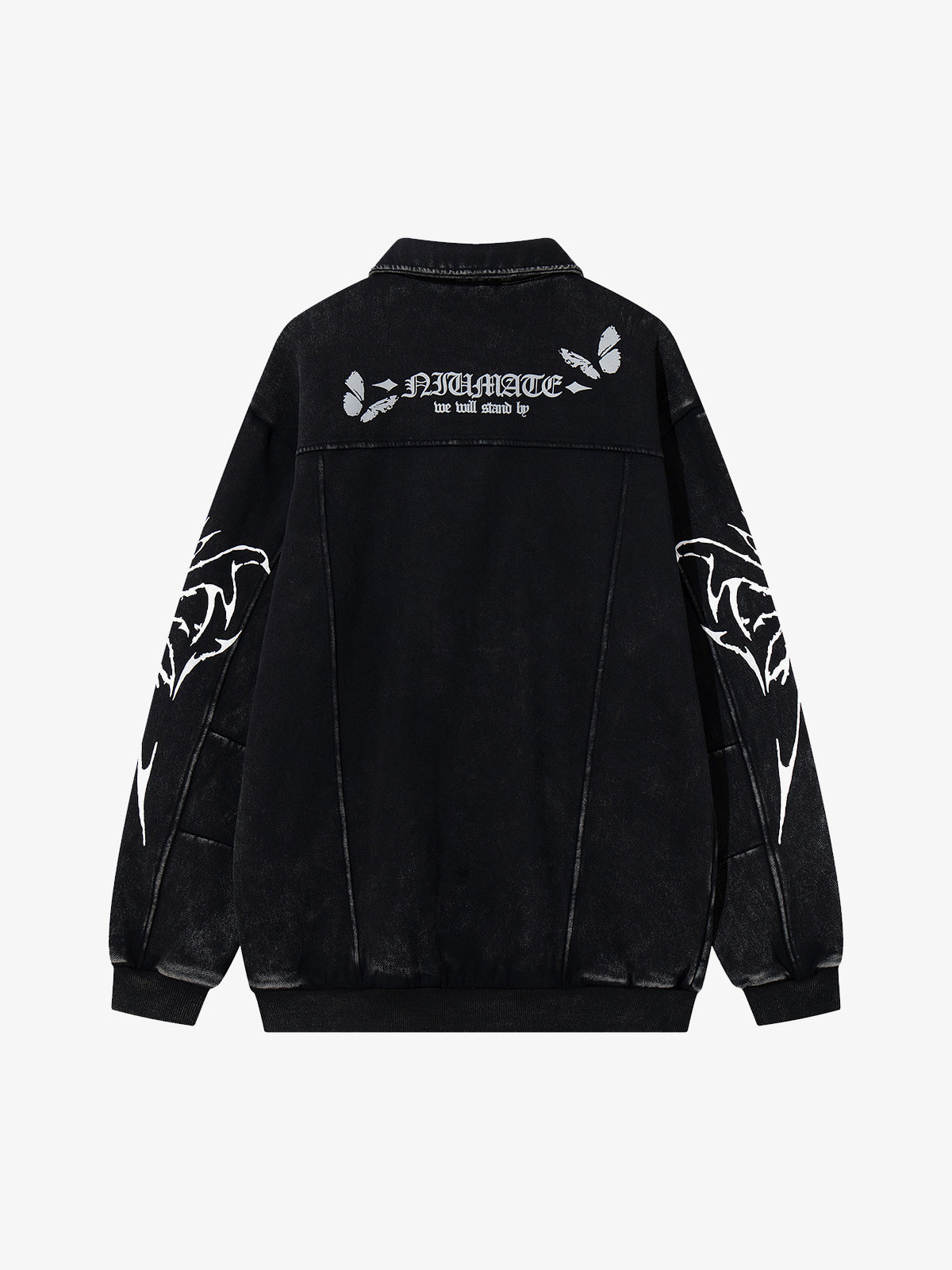 Punk Gothic Butterfly Graphic Streetwear Jacket