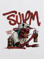 Street Trendy Skull Spray-Paint Graffiti Master T-Shirt